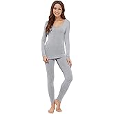 WiWi Soft Underwear for Women Thermal Long Johns Sets Super Warm Base Layer Top Pants Pajamas Set Viscose from Bamboo S-3X
