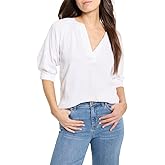 NIC+Zoe Womens Crinkle Knit Café Top