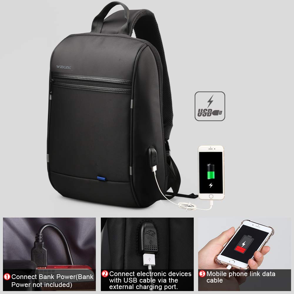 Sling Laptop Bag,Slim Anti Theft Single Shoulder 13-Inch ...