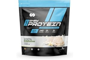 Limitless Pharma Pure Whey Protein Powder | 23g Whey Concentrate Protein with 6g BCAAs | Low Sugar, Low Carb, Low Lactose, Gl