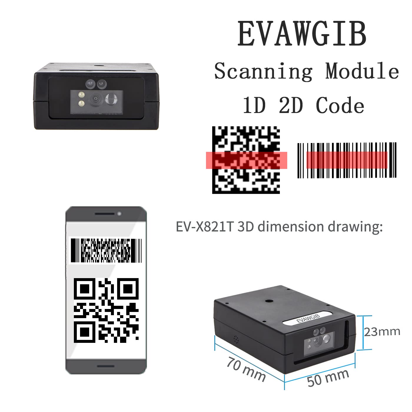 Usb Small Scanner Module Mua EVAWGIB Embedded Mini USB Fixed Mount Barcode Scanner Scan Engine ...