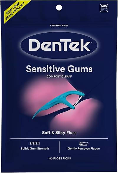 DenTek Comfort Clean Sensitive Gums Floss Picks 150 Count