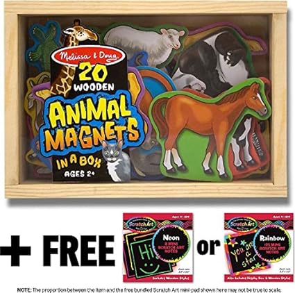 melissa & doug 20 animal magnets in a box
