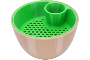 TIKATARER Pistachio Bowl, 4.5X2.8 Inch Snack Serving Dish with Integrated Shell Holder, Double Dish Nut Bowl with Shell Disca