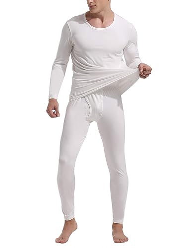 Amorbella Mens Light Thin Base Layer Set Thermal Underwear Long