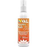 VAL Kids Magnesium Oil Spray – Natural Bedtime Calm & Mood Support | Zechstein Magnesium, Chamomile & Aloe | No Itch | Fast-Absorbing | Made in USA | 4oz