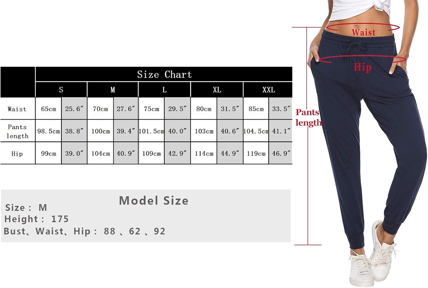 Aibrou Womens Jogger Sports Pants Side Stripes Drawstring Sweatpants Yoga Workout Bottoms with Pockets: Clothing