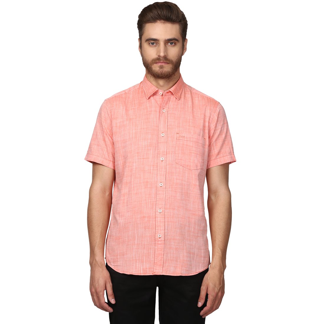 Buy Colorplus Half Sleeve Regular Collar Tailored Fit Medium