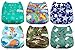 Mama Koala One Size Baby Washable Reusable Pocket Cloth Diapers, 6 Pack with 6 One Size Microfiber Inserts (Mr. Adorable)
