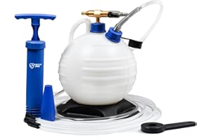 SMOTIVEPRO Oil Extractor Pump Vacuum 6L Pneumatic/Manual Fluid Extractor Professional Engine Oil Change Pump for Automotive and Marine