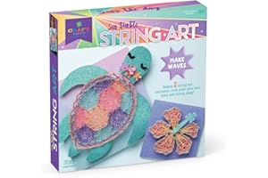 Craft-tastic — String Art Sea Turtle for 2 Fun Craft Projects — Sea Turtle and Hibiscus Flower — Ages 10+