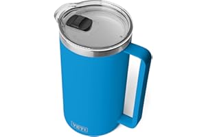 YETI Rambler 64 oz Pitcher, Vacuum Insulated, Stainless Steel with MagSlider Lid, Big Wave Blue