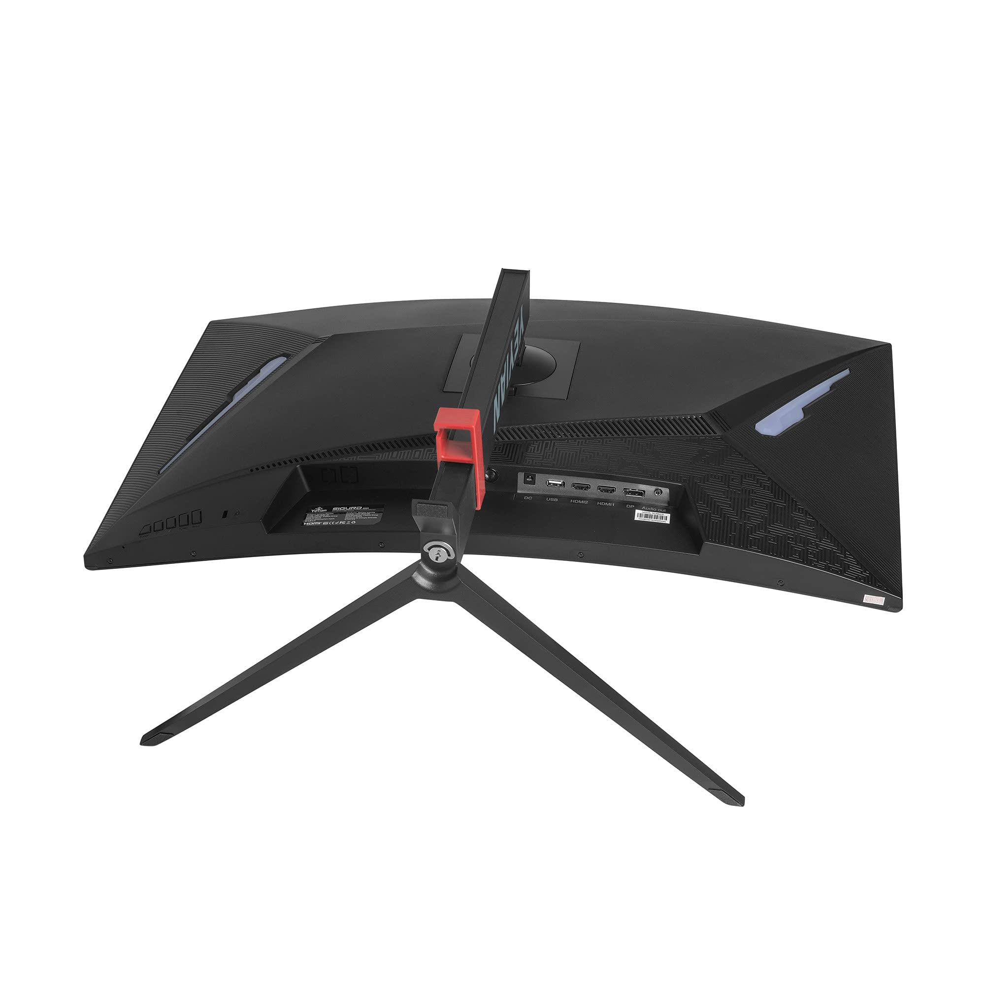 YEYIAN SIGURD 3501 32” Curved 1500 PC Gaming Frameless LED 2K Multistand Monitor, 1440P QHD, 165Hz, 1ms, 2500:1, 16:9, 178°, 16.7M Colors, G-Sync FreeSync, DP/HDMI/USB, Speaker, RGB, Tilt/Height/Pivot