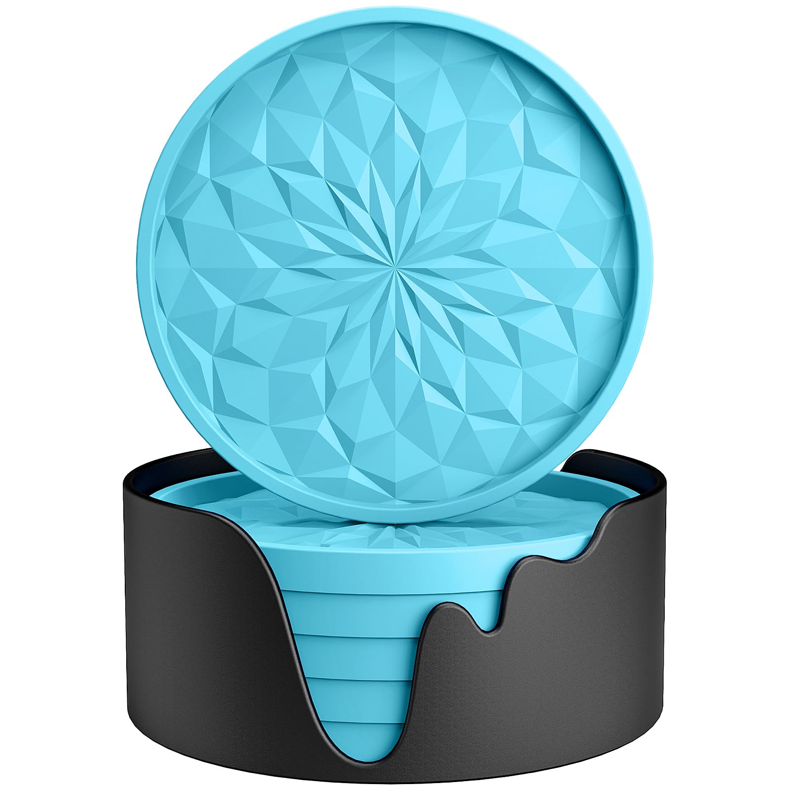 ME.FAN Silicone Coasters with Holder,[6
