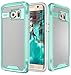 E LV Galaxy S7 Edge Case - Hybrid Armor Defender Slim Shock Absorption Bumper Case for Samsung Galaxy S7 Edge - (Grey/Mint)