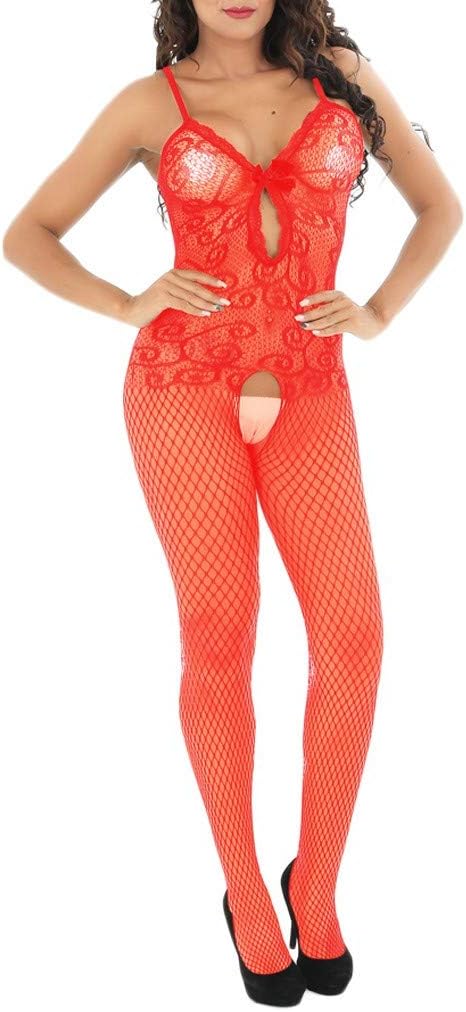 Women's Sexy Fishnet Bodystocking ，Mesh Lingerie Teddy,Nightie Leotard,Bodysuit Stocking