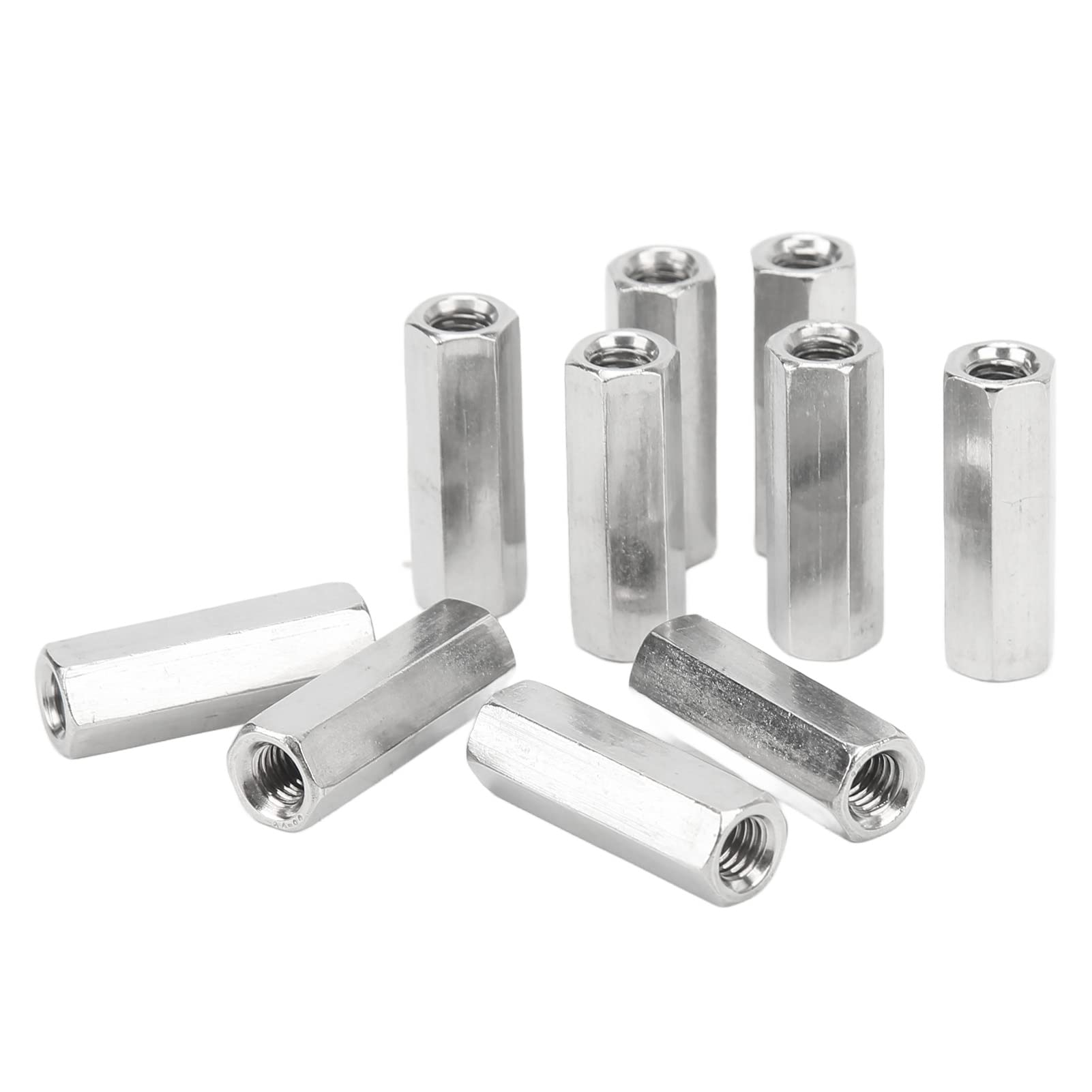 20 Pcs Hex Coupling Nut M5 0.8 L25mm Long Rod Nut Rust Corrosion Proof Stainless Steel Threaded Rod Connectors Long Rod Nut m5 hex Coupling Nut Kit