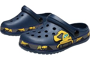 OHSNMAKSL Toddler Clog Slippers Garden Sandals Slip On Water Shoes Sneakers Cartoon Slides for Boys and Girls Children Beach Pool Shower