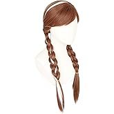 Topcosplay Women or Girls Wig Halloween Costume Cosplay Wigs Brwon Long Braids Wig