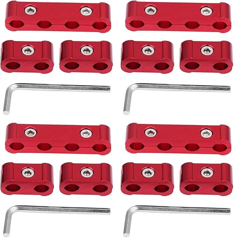 Kimiss 12 Stuck Aluminiumlegierung Motor Zundkerze Drahtseparator Teiler Fur 8mm 9mm 10mm Amazon De Auto