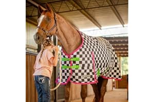 Jeffers Expression 1200 Denier Standard Neck Turnout Blanket, Skater Cowgirl, 75" - Waterproof, Breathable Horse Blanket with 240 gram of Polyfill, Ideal Protection for Winter, Medium Weight