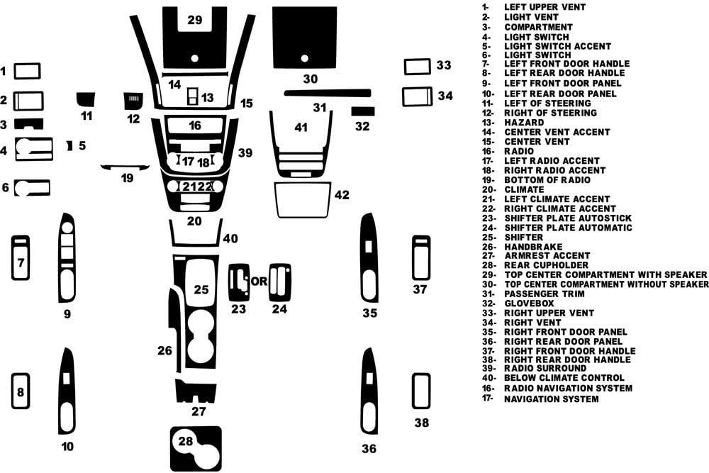 Rvinyl Rdash Dash Kit Decal Trim for Ford Fusion 2010-2012 - Wood Grain (Mahogany)