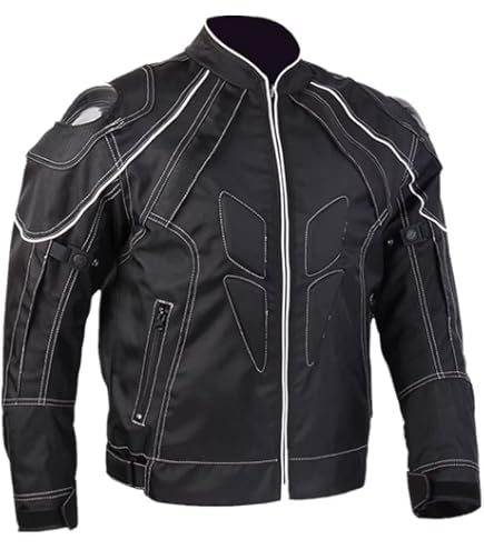 Suzuki Black Motorcycle Racing Leather Jacket (L(EU52-54