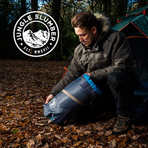 [- Jungle Slumber Mummy Sleeping Bag - Lightweight, Water Resistant and Breathable – 3-4 Seas