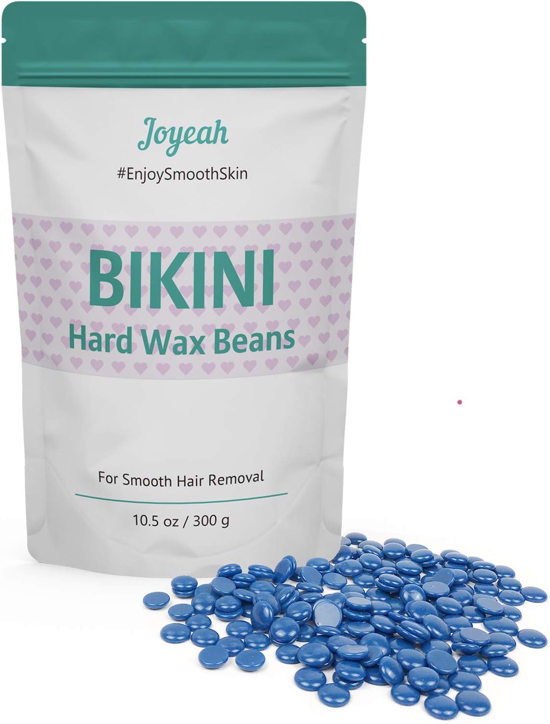 Joyeah Hard Wax Beans For Smooth Hair Removal, Painless Waxing For Bikini, Facial, Arm, Legs (10.5 Oz / 300g)