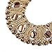 Kaymen Jewelry Luxury Gold Plated Copper Chians and Crystal Stone Knit Statement Choker Necklaces for Women 4 Colors (Coffee)