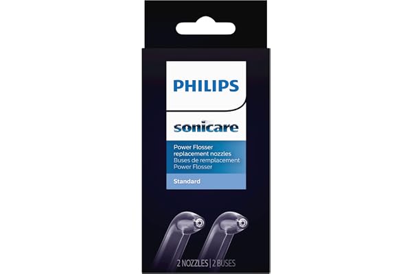 Philips Sonicare Power Flosser Standard Tips, Compatible with Philips Sonicare Power Flosser Only, 2-Pack, HX3042/00