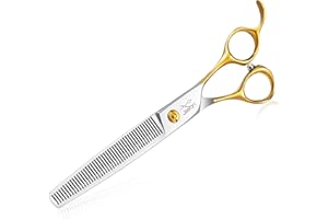 JASON 7.5" Thinning Shears for Dogs 40-Teeth Dog Grooming Blending Shear Professional Pet Thinners Blender Scissors Trimming 
