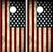 GRAPHIX Express - C190 Distressed American Flag - Patriotic Cornhole Board Wrap - Laminated Weatherproof Vinyl Decal - Easy Bubble-Free Application - Stickers Dimensions: 2' x 4' - Set of 2