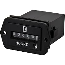 NInE-ROnG NR-HM019 Compte-Tours Électronique LCD Étanche - Heures Moteur Essence Tronçonneuse Générateur Tondeuse Bateau