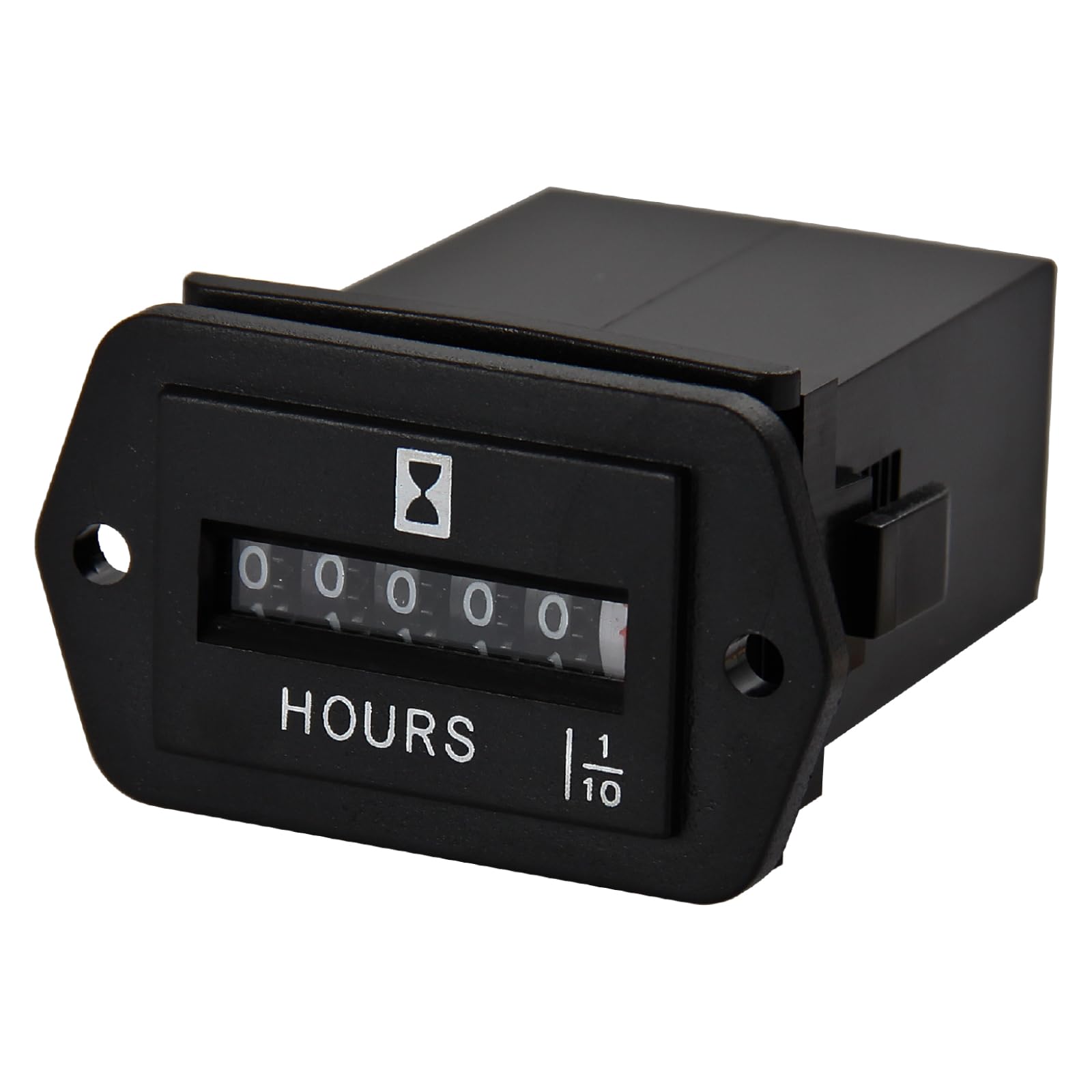 Jayron JR-HM002 AC 110-250V Snap in Mechanical Hour Meter for AC Powered Equipment such as Golf Carts,Generator,ATV,Lawn Mower,Floor Care Equipment,and Any Other Battery Powered Equipment(AC 110-250V)