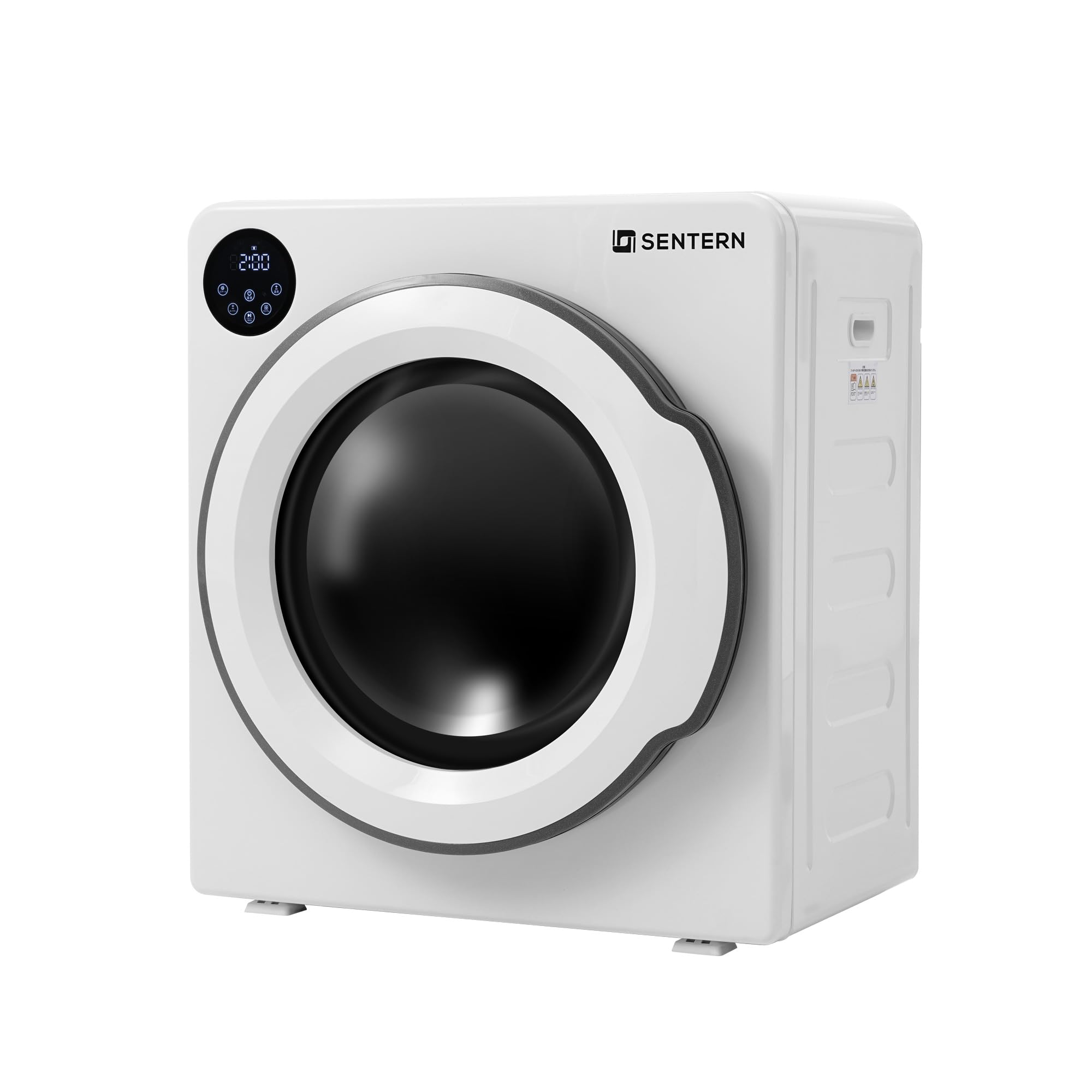 衣類乾燥機 6kg 大容量 家庭用 工事不要 タイマー機能 シワ取り ス テンレスドラム 水管なし 排気タイプ タッチパネル操作 静音設計 放置式 重ね式 4つ乾燥モード 梅雨対策 (ホワイト)商品画像