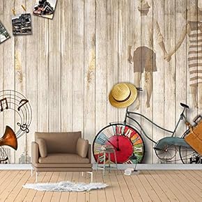 Wall Murals for Bedroom Vintage Bar Theme Removable Wallpaper Peel and Stick Wall Stickers - 66x96 inches
