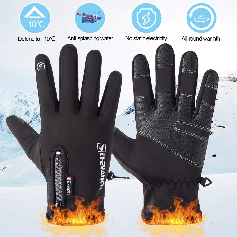 GORELOX Winter Warm Gloves, Touchscreen Cold Weather Driving Gloves Windproof Anti-Slip Sports Gloves for Cycling Running Skiing Hiking Climbing, Men ＆ Women : Clothing