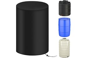 Skyrun Barrel Cover, 208L Rain Barrel Covers for Outdoor Water Tank, 420D Oxford Cloth Garden and Water Storage Barrel Cover(1Pc)