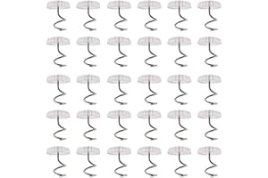 RUWADO Royee 50 Pcs Twisty Pins Clear Head Screws Fasteners for Upholstery Slipcovers Bed Skirts Sofa Car Van Home Furniture Hold Bed Skirts in Place Without Damage (50)