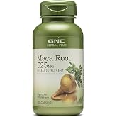 GNC Herbal Plus Maca Root 525mg, Supports Vitality, 100 Capsules | Utilized for Thousands of Years as a Traditional Food and Medicine, Vegetarian, Gluten-Free, No Dairy, No Soy, No Added Sugar