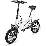 Winado 14" Electric Bike for Adults, 350W Folding Electric Bicycle with Pedal, Dual Shock Absorber, Dual Disc Brakes, Max Ran