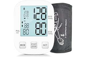 HEALTHTREE Blood Pressure Monitor, Automatic Upper Arm Blood Pressure Monitors for Home Use, Blood Pressure Machine Large Backlight Display, Accurate Adjustable Digital BP Cuff