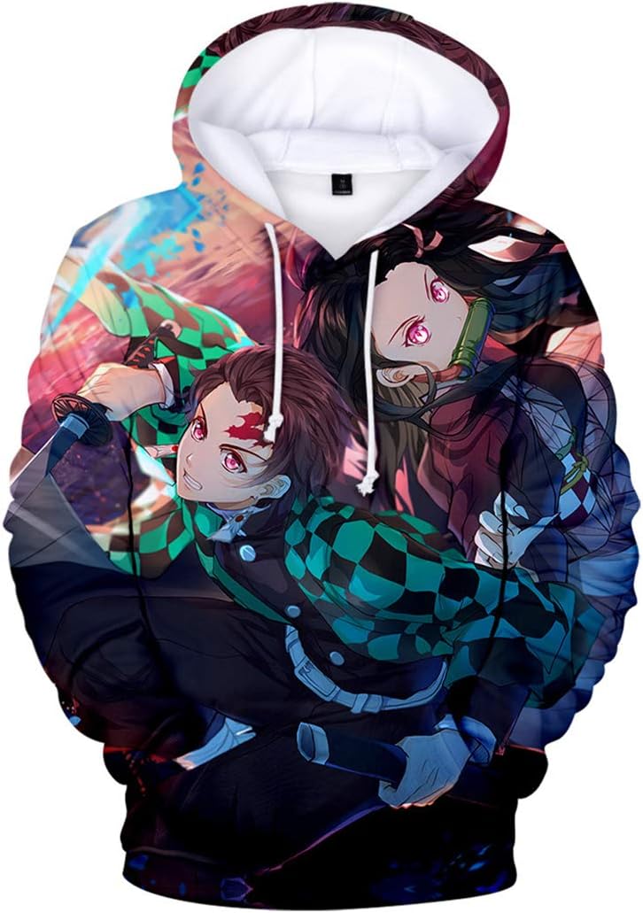 Unisex Demon Slayer 3D Hoodie Winter Casual Hoody Jacket Long Sleeve Sport Fashion Sweatshirt Pullover for Men Women