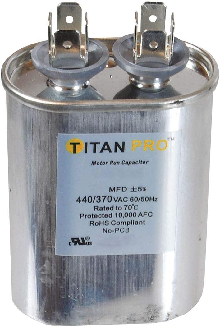 Motor Run Capacitor, 2.5 MFD, 2-3/4 in. H