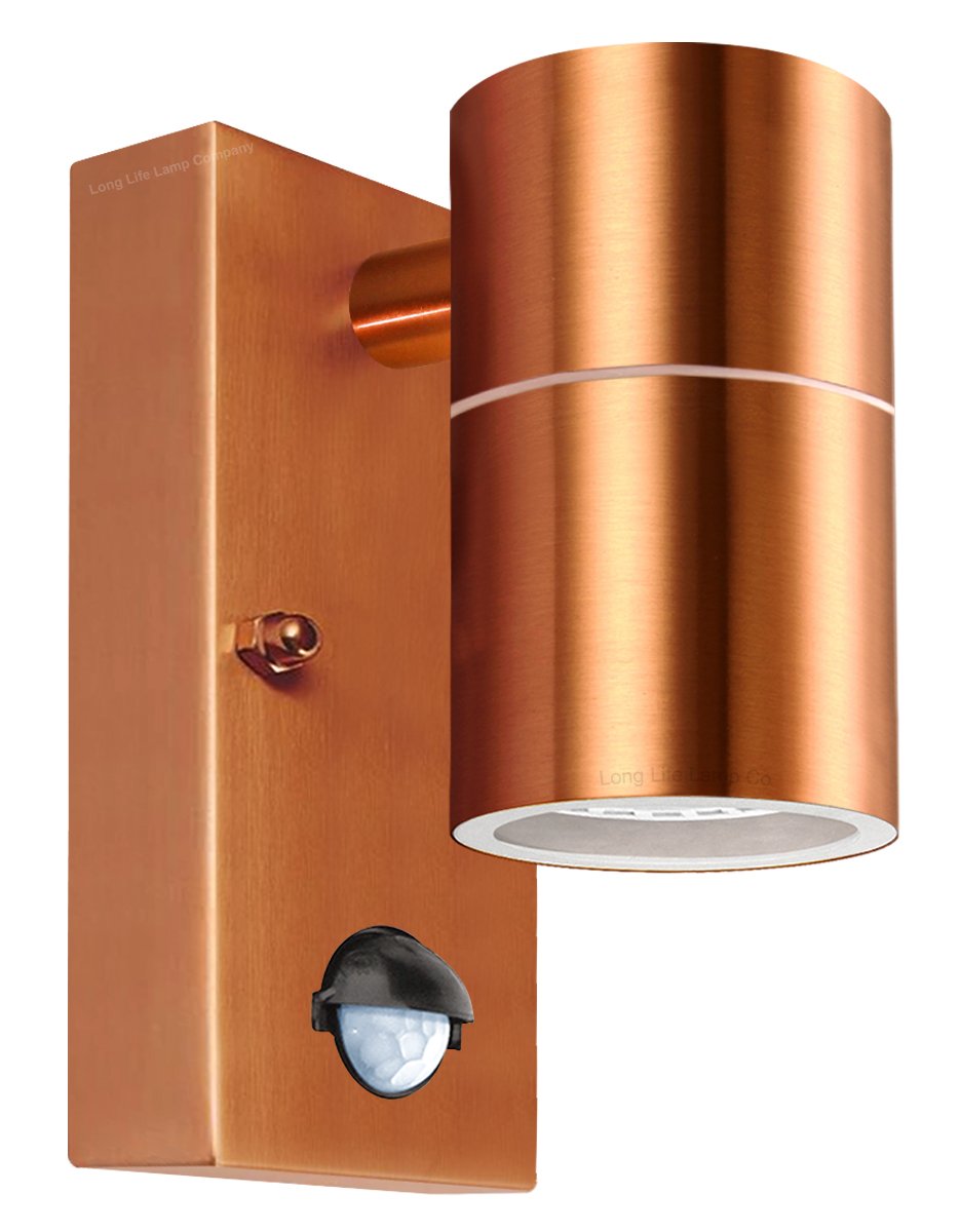 Long Life Lamp Company Modern Copper Outdoor Wall Light PIR Movement Sensor Detector IP65 ZLC096CSEN