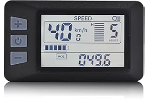 Mcezdy Ebike Display, UART No. 2 Protocol, Electric Bike 24V, 36V, 48V, 60V Cycling Computer, LCD Panel Screen, Bicycle Speedometer Odometer for Electric Bike Modification(P3H)