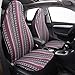 CAR Pass Baja Saddle Blanket Boho Paisley Stripes Ethnic Style car seat Covers, Universal Fit for Various Vehicles Car,SUV,Sedan,Truck,Jeep,Airbag Compatible Two Front Seat Only,Black & Purple