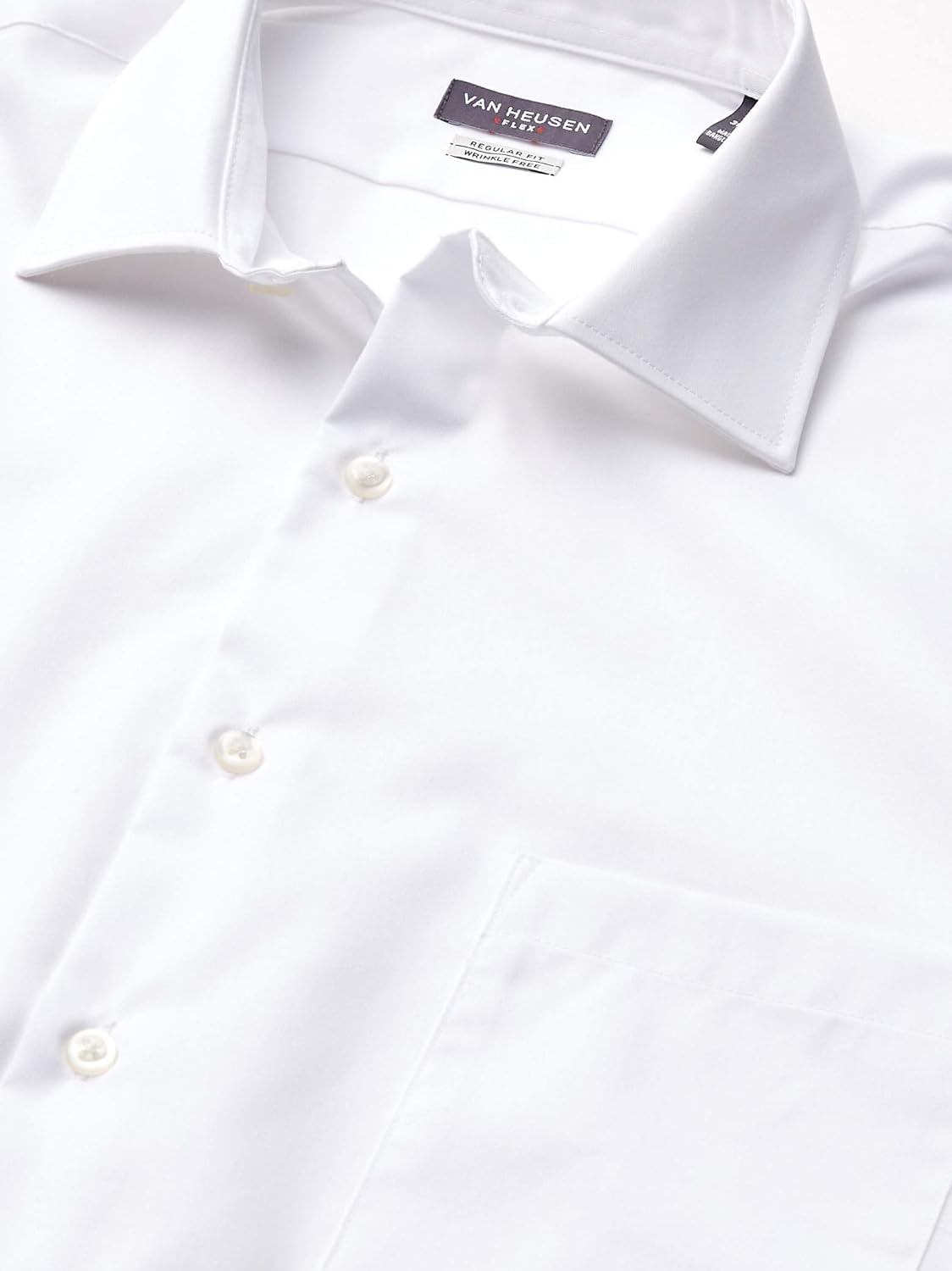 Van Heusen Men's Dress Shirt Flex Regular Fit Solid at  Men’s Clothing store