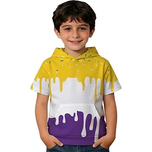 RGDYPKO Boys Short Sleeve Baseball Hoodie Ice Cream Print Pullover Shirts | Boys Short Sleeve Baseball Hoodie, Back to School